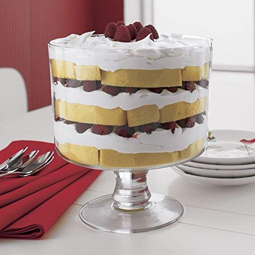 Trifle Bowl Large 3 Liter | Clear Serving & Dessert Bowl | Elegant Tableware