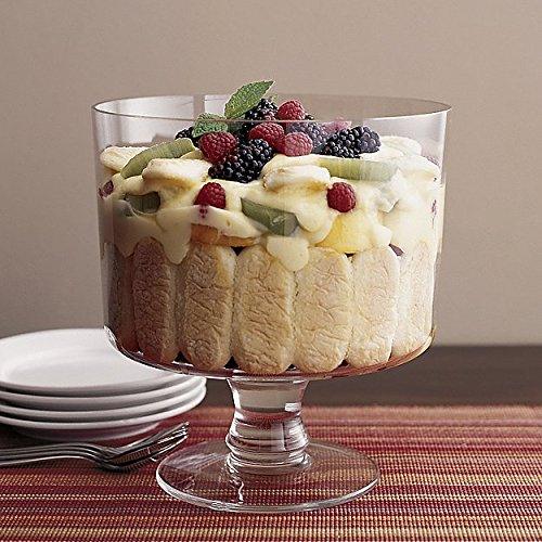 Trifle Bowl Large 3 Liter | Clear Serving & Dessert Bowl | Elegant Tableware