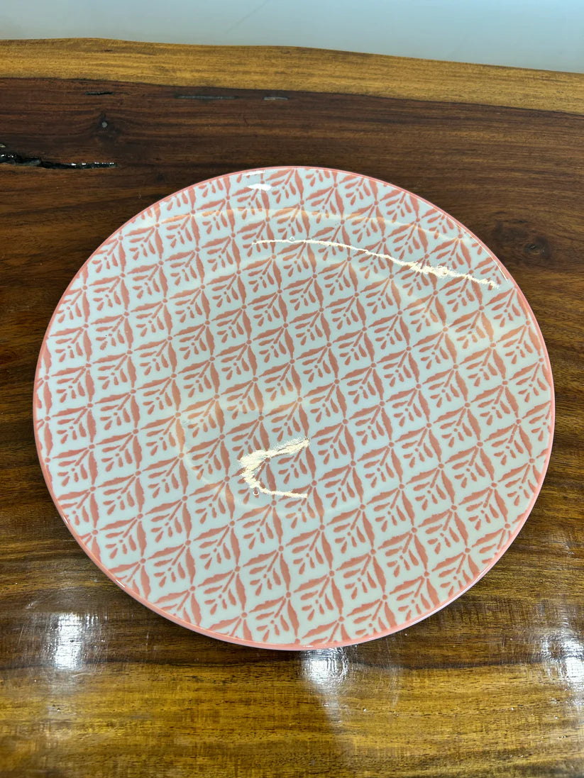 8-Inch Multicolor Ceramic Dinner Plates – Set of 6