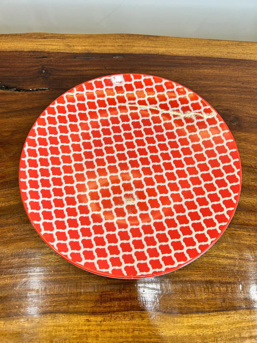 8-Inch Multicolor Ceramic Dinner Plates – Set of 6