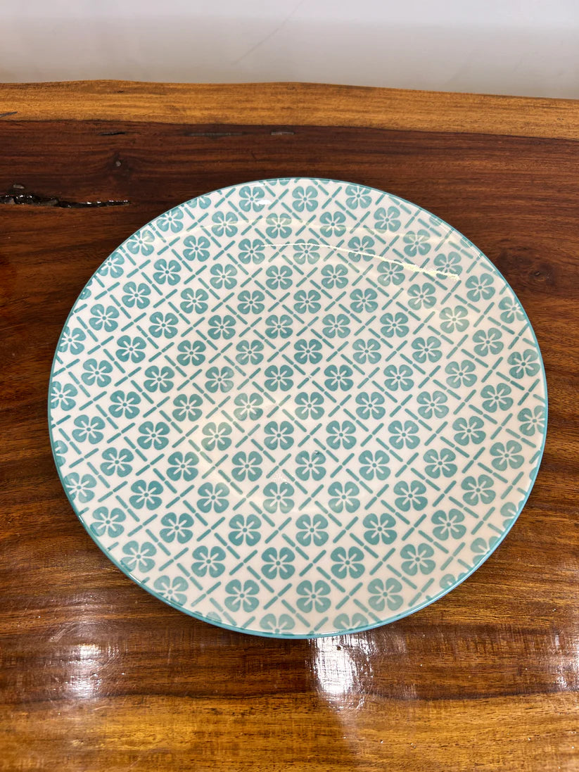 8-Inch Multicolor Ceramic Dinner Plates – Set of 6