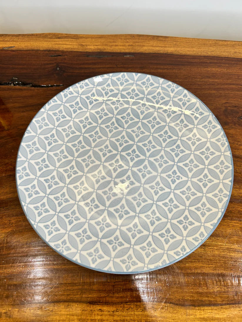 8-Inch Multicolor Ceramic Dinner Plates – Set of 6