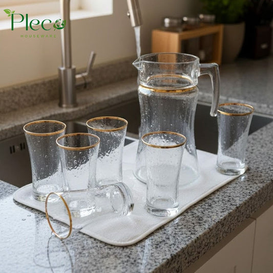 Pasabahce Turkey Water Set – 6 Glasses + 1 Jug | Premium Quality