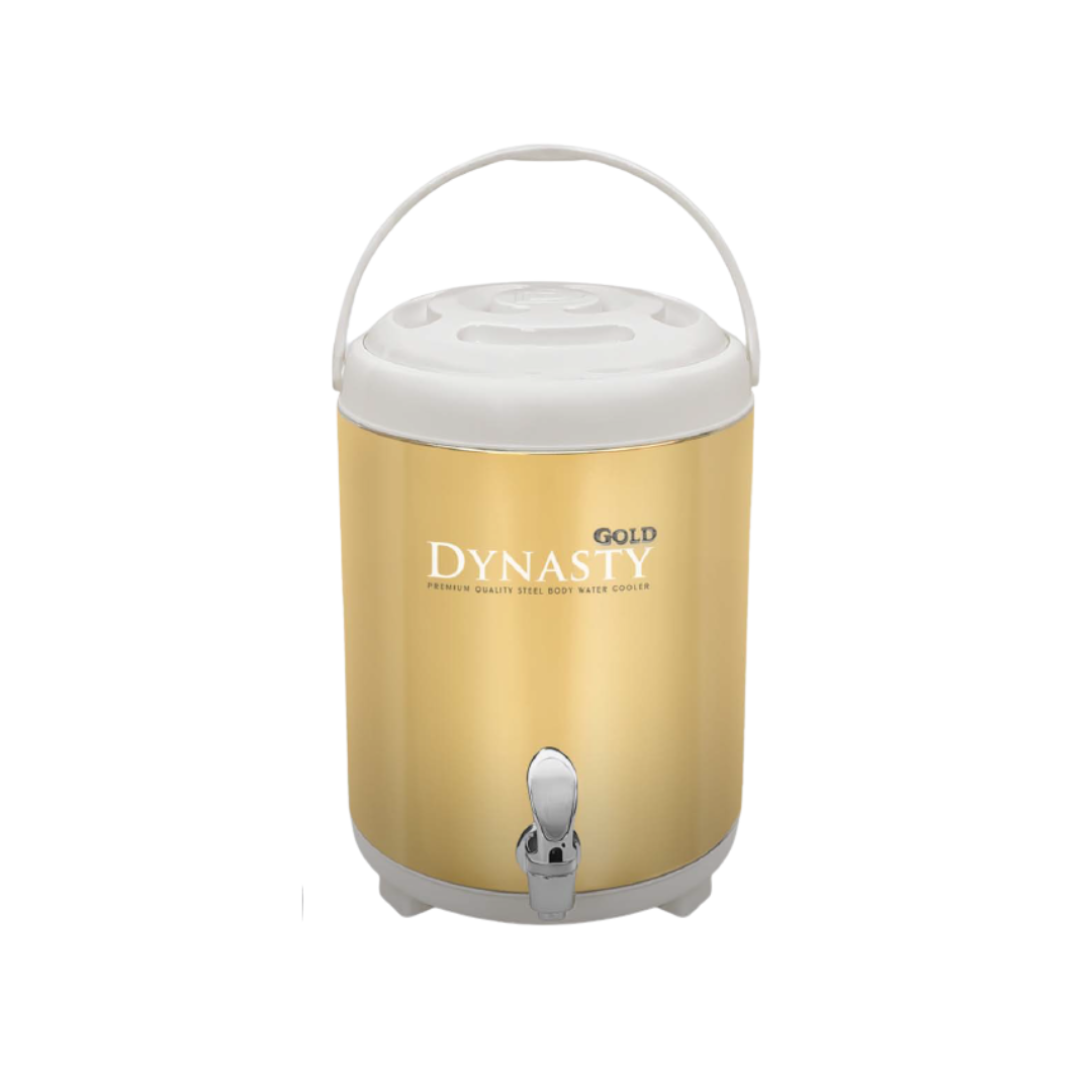 Dynasty Premium White & Gold Hotpot Food warmer and Water Cooler Set 4-Pcs