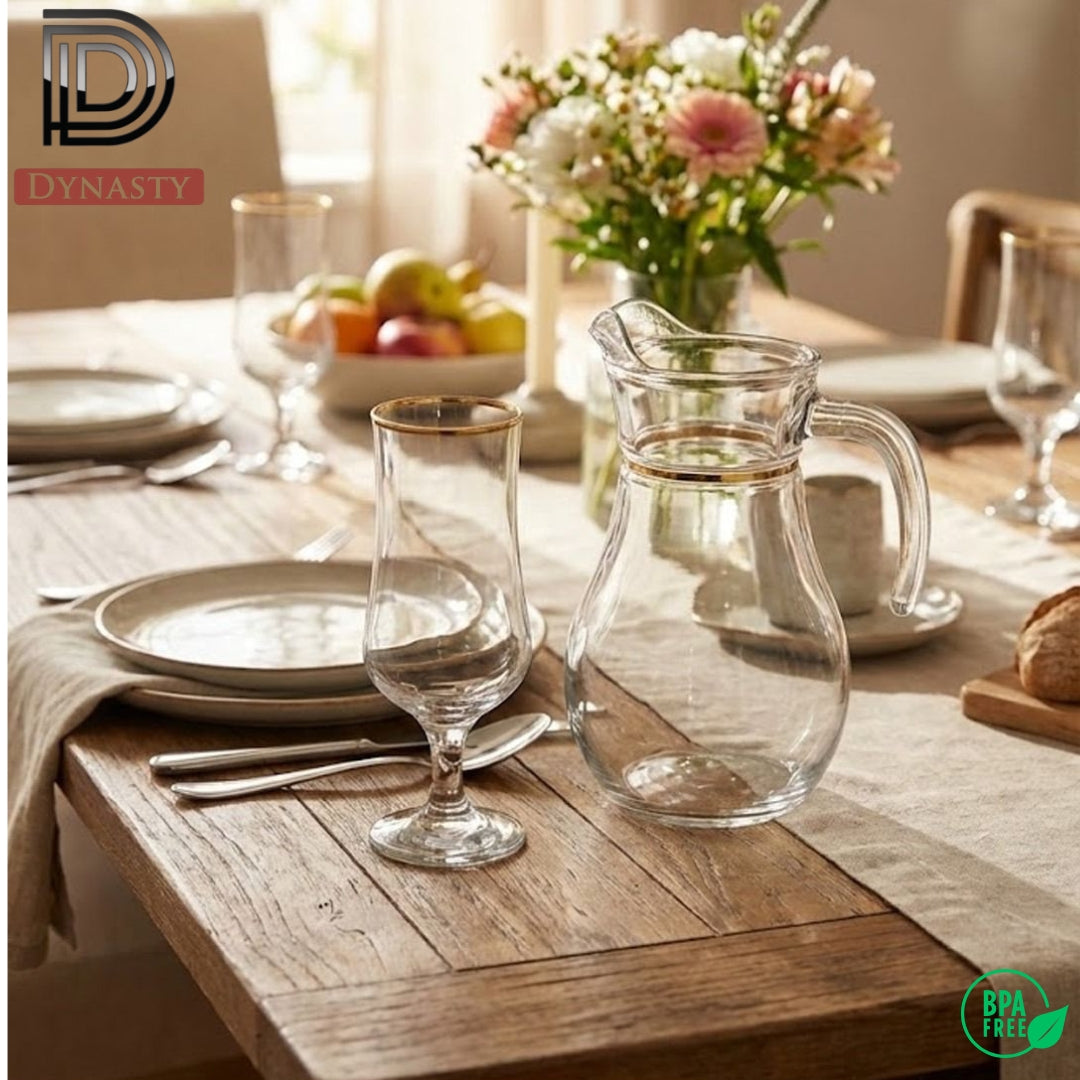 Pasabahce Turkey Water Set – 6 Glasses + 1 Jug | Premium Quality