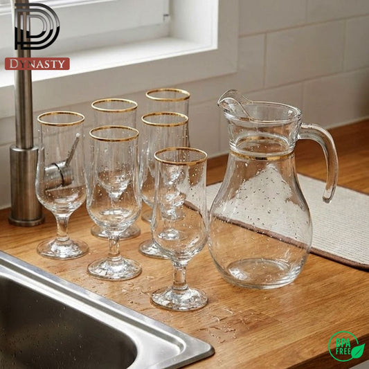 Pasabahce Turkey Water Set – 6 Glasses + 1 Jug | Premium Quality