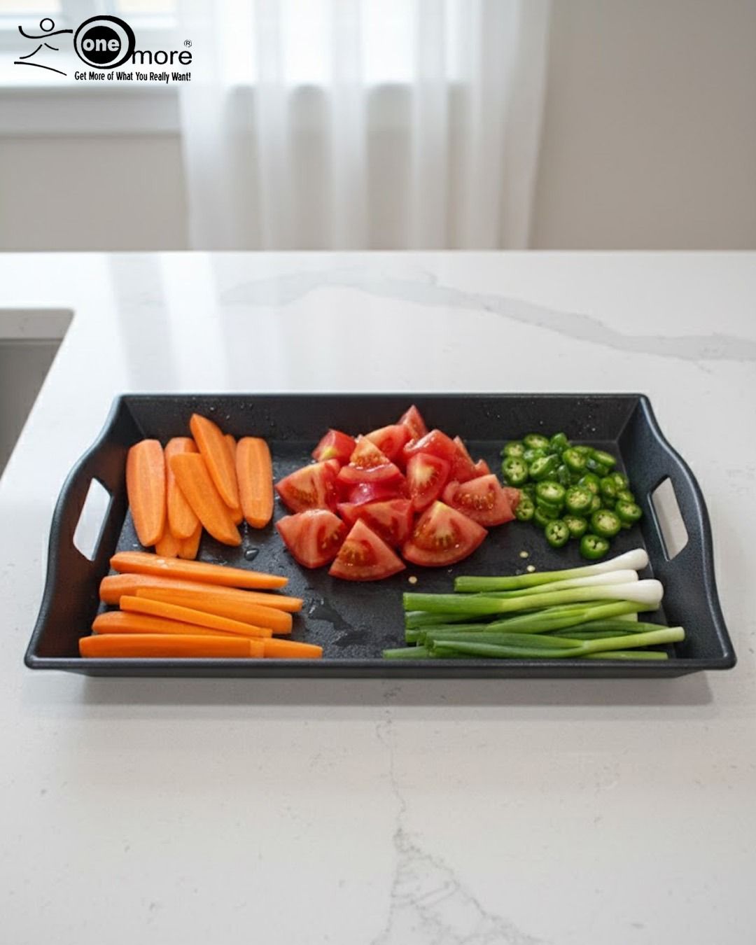 Fiber Serving Tray – 3 Pcs Set | Lightweight & Durable