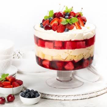 Trifle Bowl Large 3 Liter | Clear Serving & Dessert Bowl | Elegant Tableware