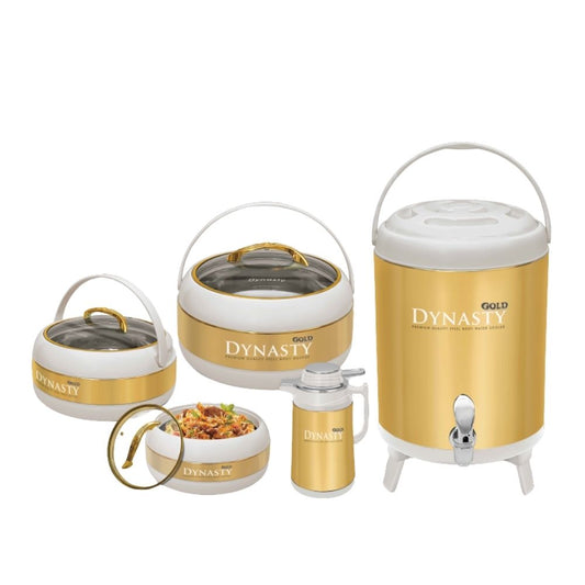 Dynasty Premium White & Gold Hotpot Set 5-Pcs